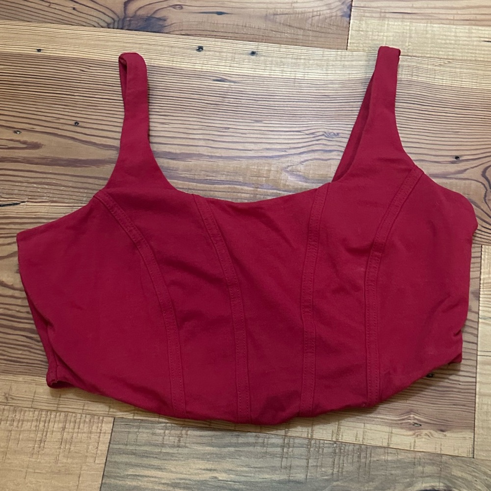 Wild Fable Red Corset Crop Tank Top